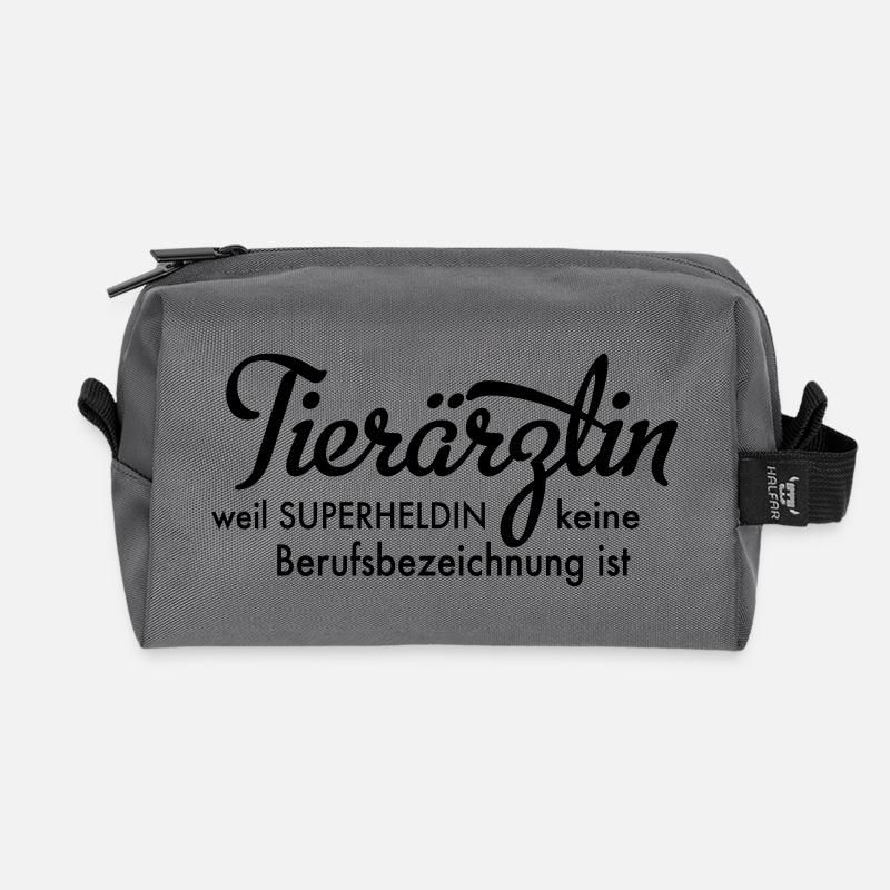 Tierärztin - Recycelte Kulturtasche - Anthrazit