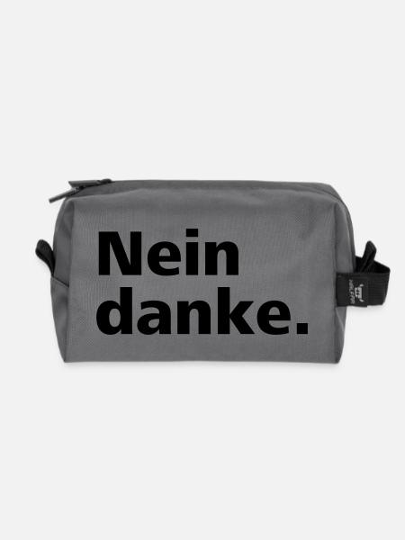 Nein danke. - Recycelte Kulturtasche - Anthrazit