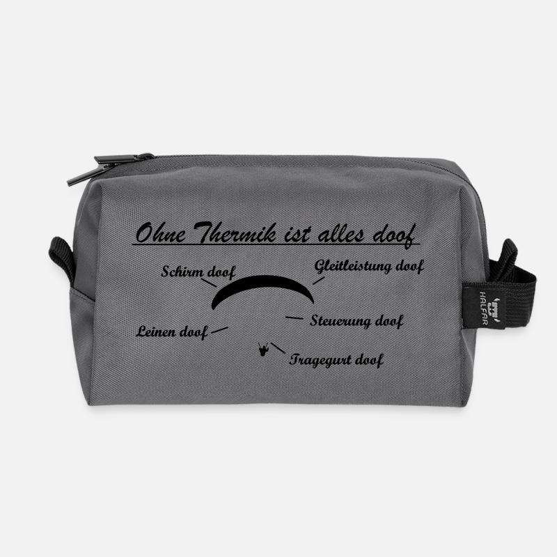 ohne thermik Geschenk - Recycelte Kulturtasche - Anthrazit