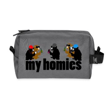my homies - Recycelte Kulturtasche - Anthrazit - Vorne