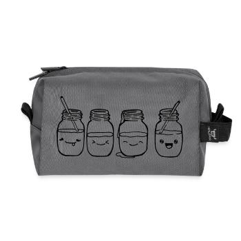 Mason Jars smoothies green juices - Recycelte Kulturtasche - Anthrazit - Vorne