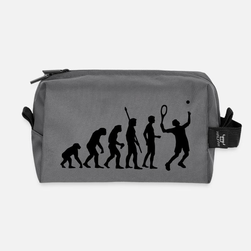 evolution_tennis_b_1c - Trousse de toilette en tissu recyclé - anthracite