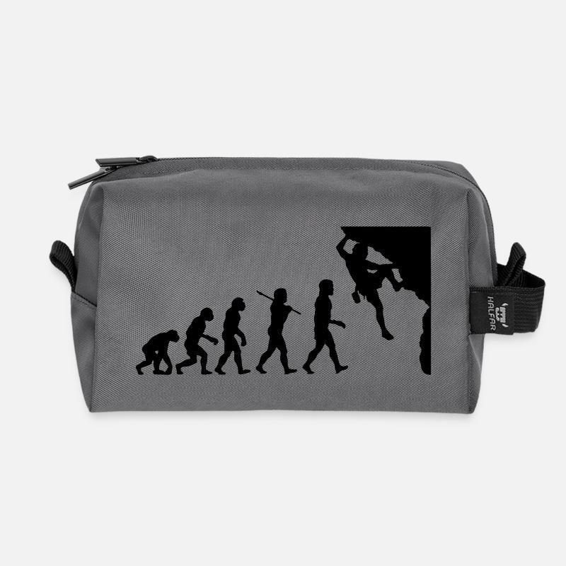Rock Climbing Evolution - Trousse de toilette en tissu recyclé - anthracite