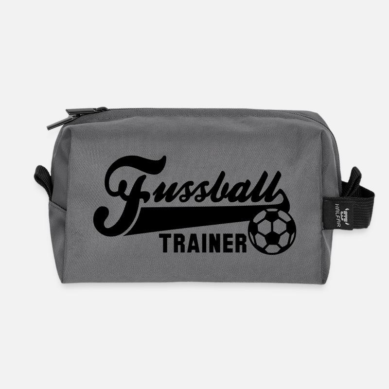 Fussball TRAINER - Recycelte Kulturtasche - Anthrazit