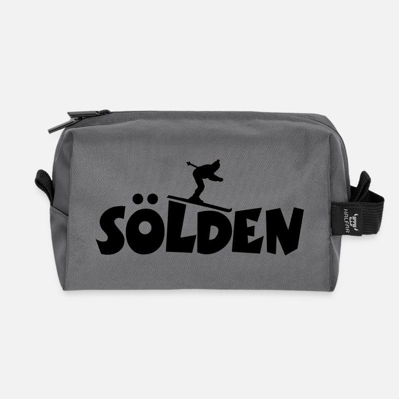 Sölden Ski (M) - Recycled Toiletry Zip Bag - anthracite