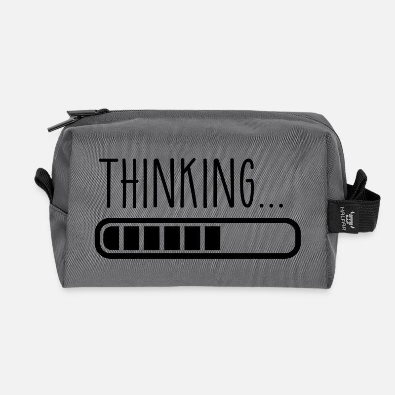 loading laden thinking denken - Recycelte Kulturtasche - Anthrazit