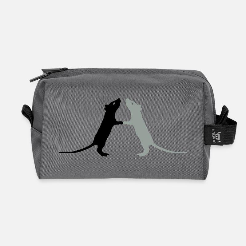 Ratten - Recycelte Kulturtasche - Anthrazit