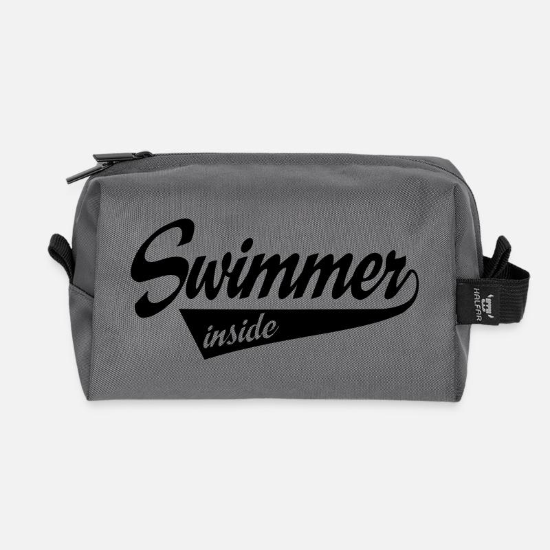 swimming - Recycelte Kulturtasche - Anthrazit
