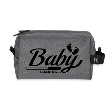 baby_loading_f1 - Trousse de toilette en tissu recyclé - anthracite - Devant