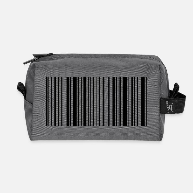 Bar code - Recycled Toiletry Zip Bag - anthracite