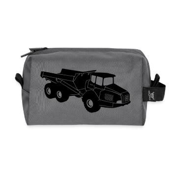 dumper Articulated hauler - Recycled Toiletry Zip Bag - anthracite - Front