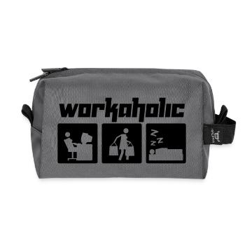 Workaholic (Vektor) - Recycelte Kulturtasche - Anthrazit - Vorne