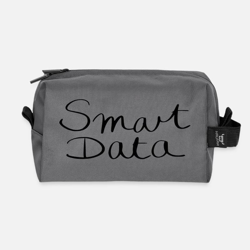 smart data - Recycled Toiletry Zip Bag - anthracite