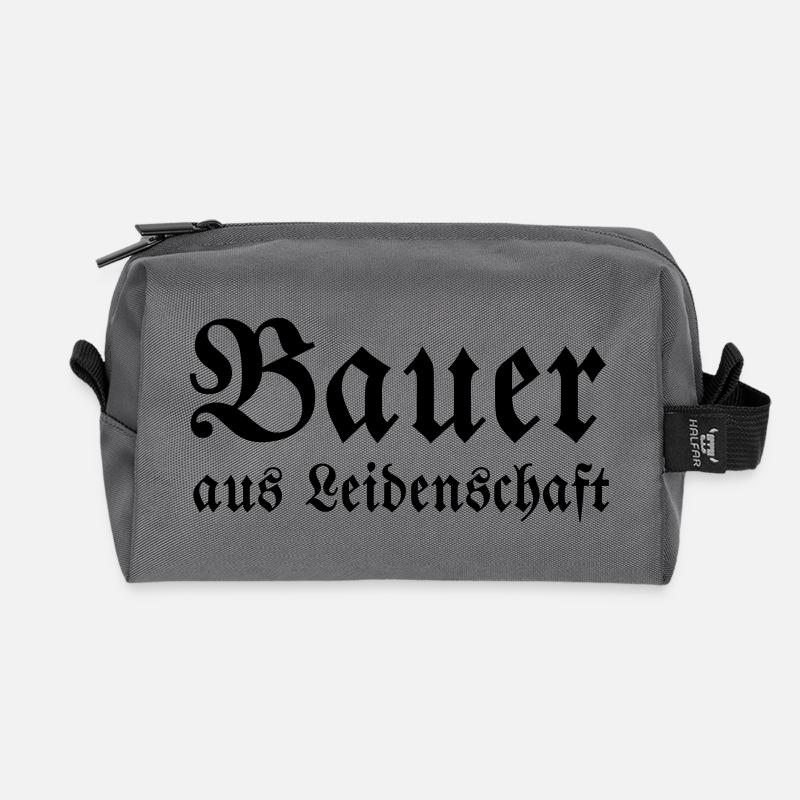 Bauer aus Leidenschaft - Recycelte Kulturtasche - Anthrazit