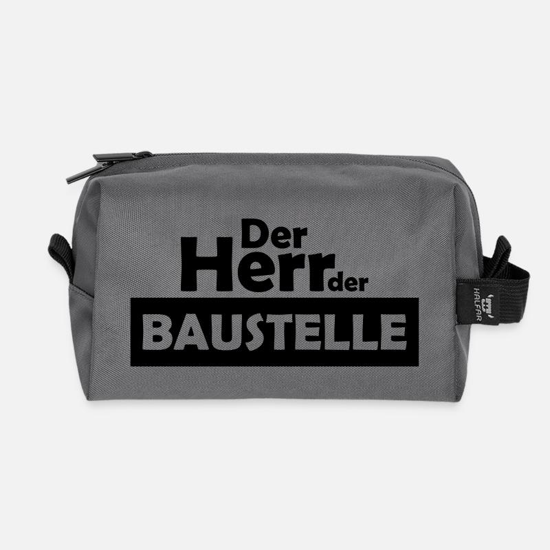 der herr der baustelle - Recycelte Kulturtasche - Anthrazit