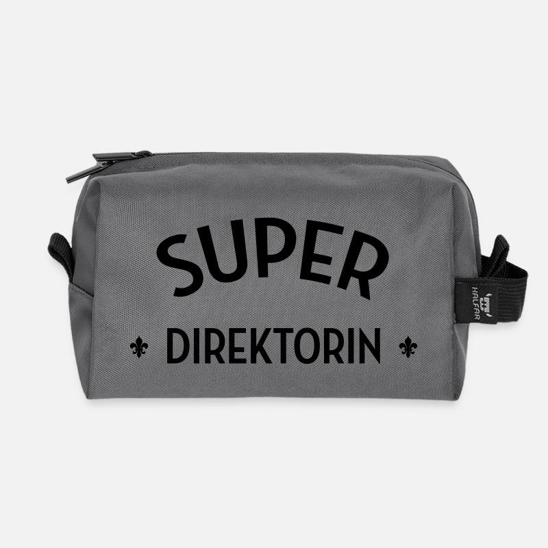 Direktor Direktorin Leiter Leiterin Schule Führer - Recycelte Kulturtasche - Anthrazit