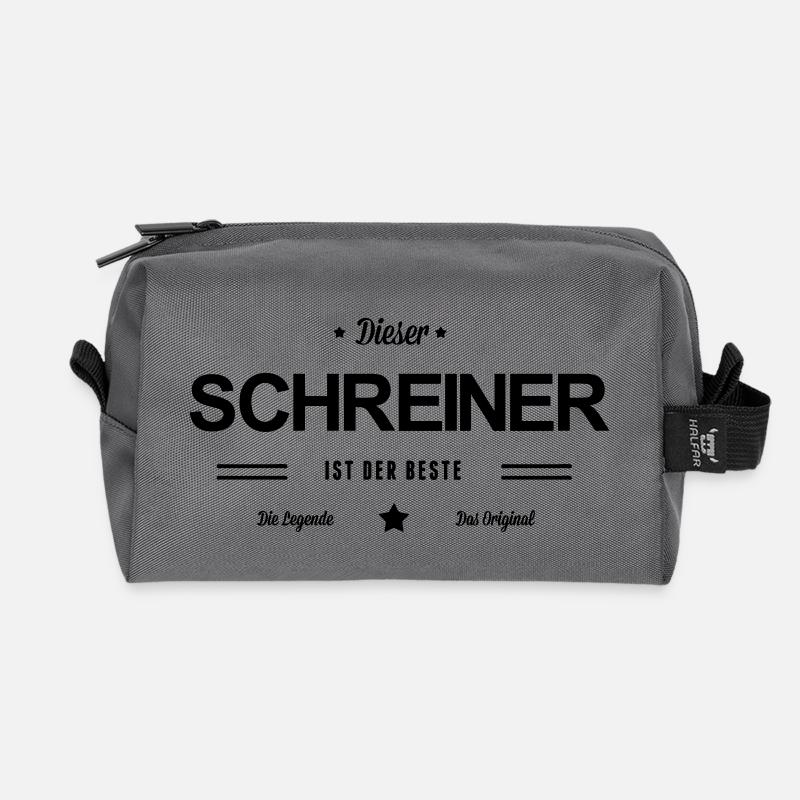 Bester Schreiner - Recycelte Kulturtasche - Anthrazit