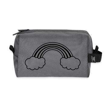 regenbogen - Recycelte Kulturtasche - Anthrazit - Vorne