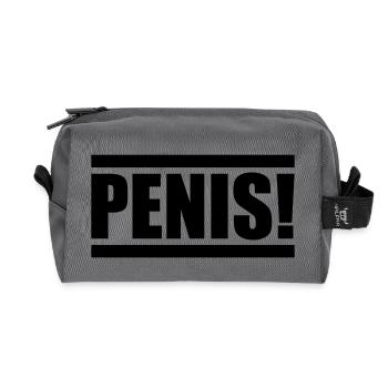penis design - Recycelte Kulturtasche - Anthrazit - Vorne