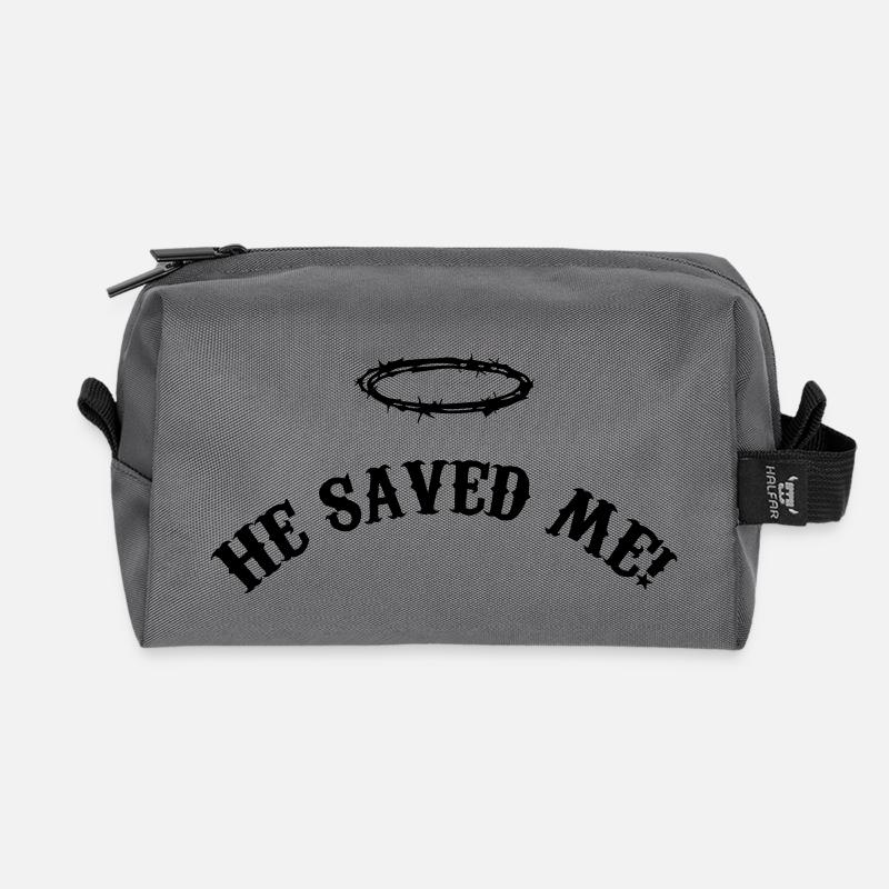 he_saved_me_001 - Recycelte Kulturtasche - Anthrazit
