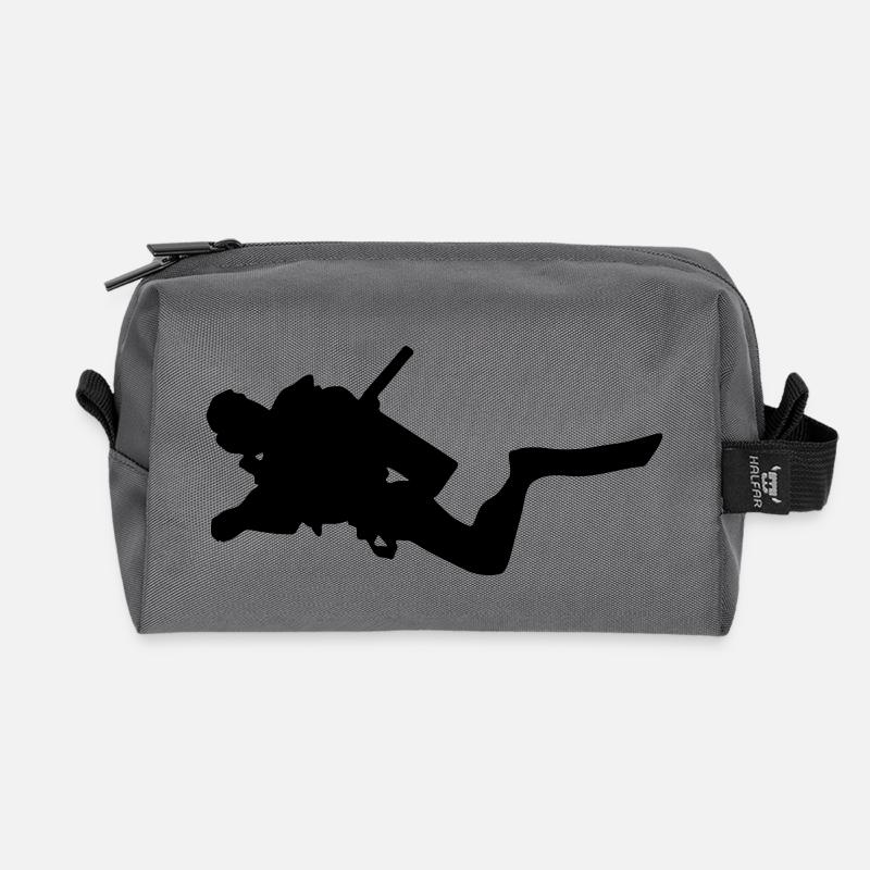Taucher Tauchen - Recycelte Kulturtasche - Anthrazit
