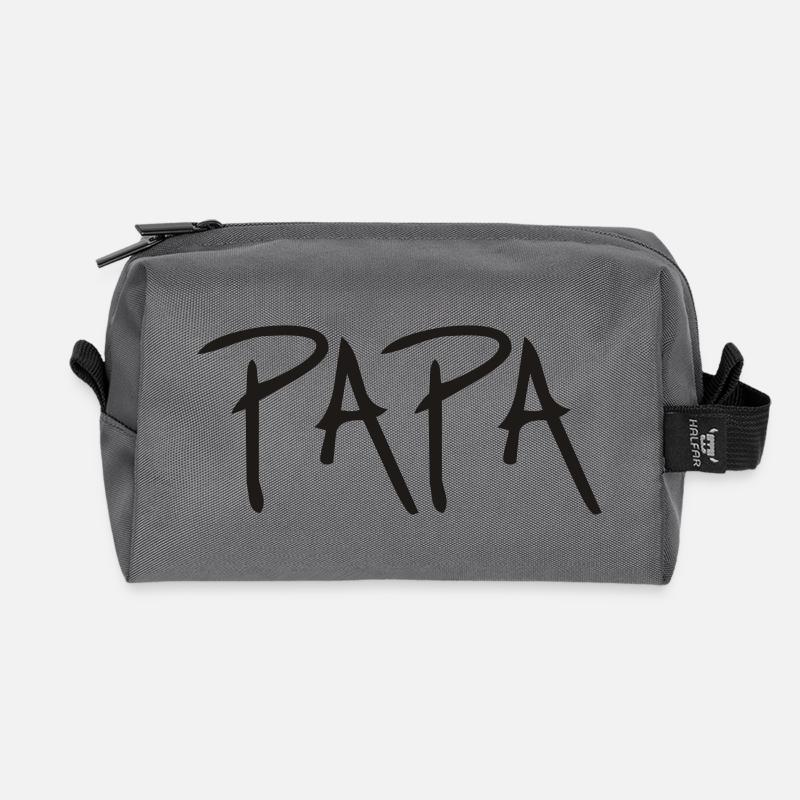 Papa - Recycelte Kulturtasche - Anthrazit