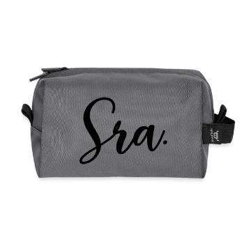 Sra. Engagement Bride To Be Wedding Bridal Shower - Recycled Toiletry Zip Bag - anthracite - Front