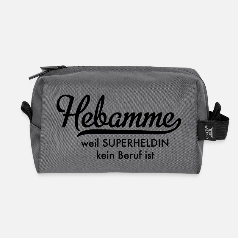 Hebamme - Recycelte Kulturtasche - Anthrazit