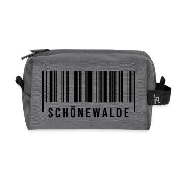 Schönewalde Strichcode - Recycelte Kulturtasche - Anthrazit - Vorne