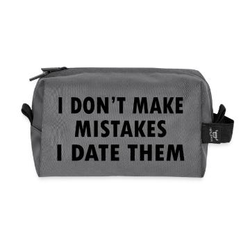 I Don t Make Mistakes I Date Them Ex Gf Bf love - Recycled Toiletry Zip Bag - anthracite - Front