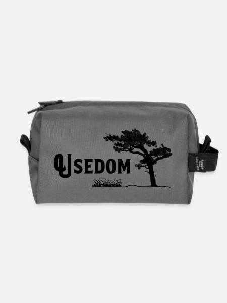 Usedom, Perle der Ostsee - Recycelte Kulturtasche - Anthrazit