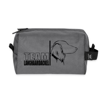 TEAM Teckel à poil long Chien Chien Wilsigns - Trousse de toilette en tissu recyclé - anthracite - Devant