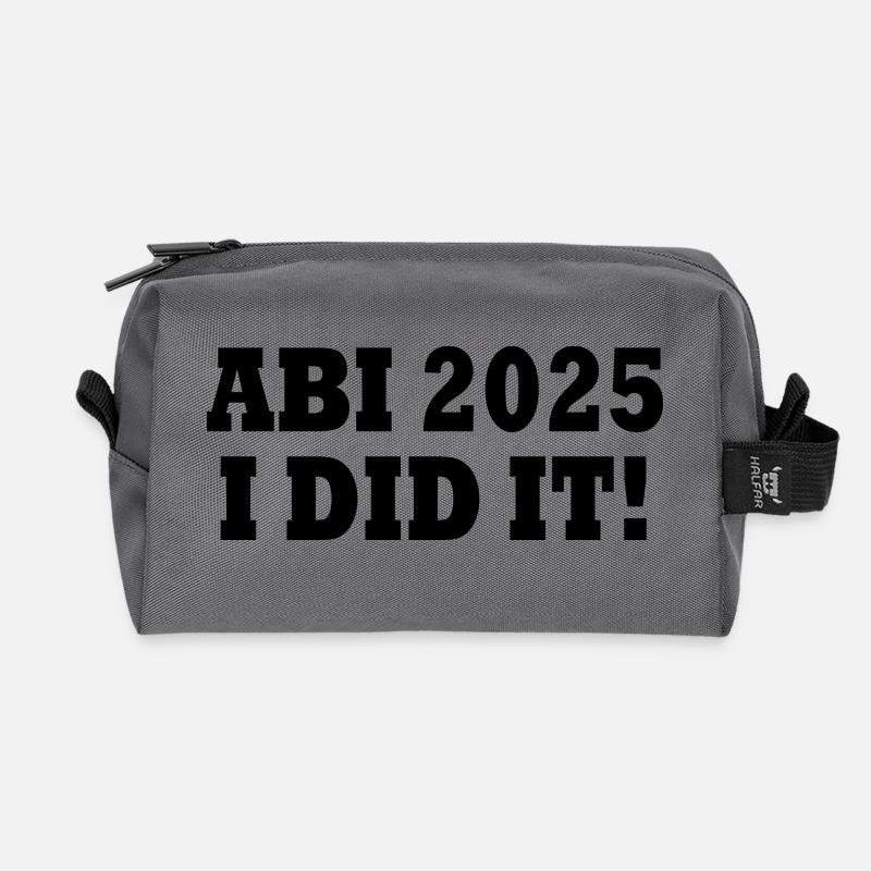 Abi 2025 i did it - Recycelte Kulturtasche - Anthrazit