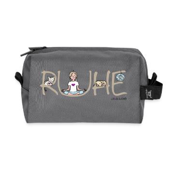 Bliss and Paw - Ruhe - Recycelte Kulturtasche - Anthrazit - Vorne