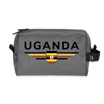 Uganda T-Shirt for Explorers - Recycled Toiletry Zip Bag - anthracite - Front
