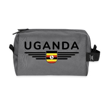 Uganda T-Shirt for Explorers - Recycled Toiletry Zip Bag - anthracite - Front