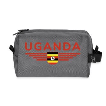 Uganda T-Shirt for Explorers - Recycled Toiletry Zip Bag - anthracite - Front