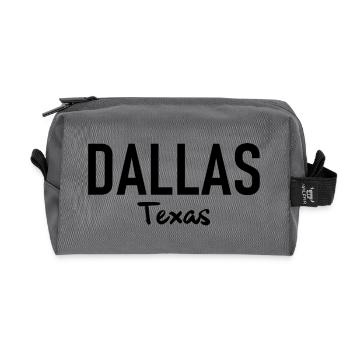 Dallas - Texas - USA - United States of America - Recycled Toiletry Zip Bag - anthracite - Front