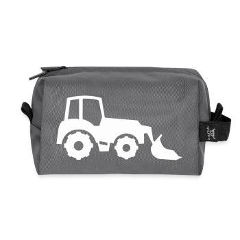 excavator - Recycled Toiletry Zip Bag - anthracite - Front