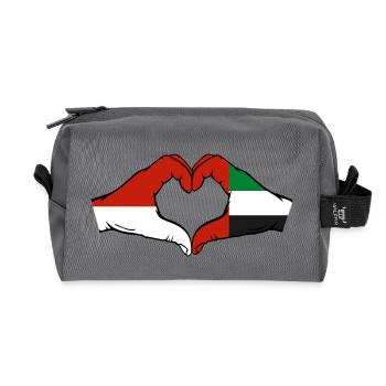 Monaco Drapeau des Émirats Arabes Unis - Trousse de toilette en tissu recyclé - anthracite - Devant