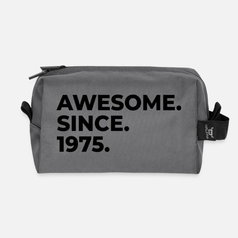 Awesome since 1975 | Geburtstag | Geschenk - Recycelte Kulturtasche - Anthrazit