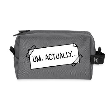 To Actually Stick Notes Nerd Smartass Logo - Recycled Toiletry Zip Bag - anthracite - Front