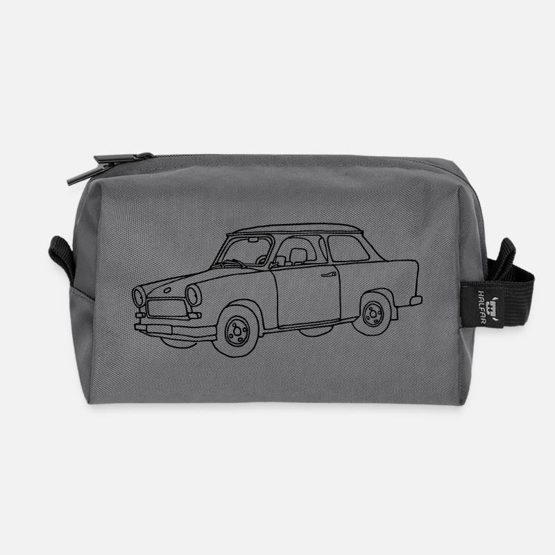 Trabi, , Kleinwagen der DDR - Recycelte Kulturtasche - Anthrazit