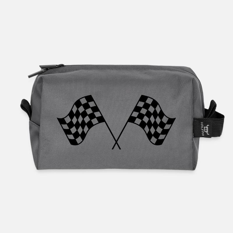 pwr_race_flag - Recycelte Kulturtasche - Anthrazit
