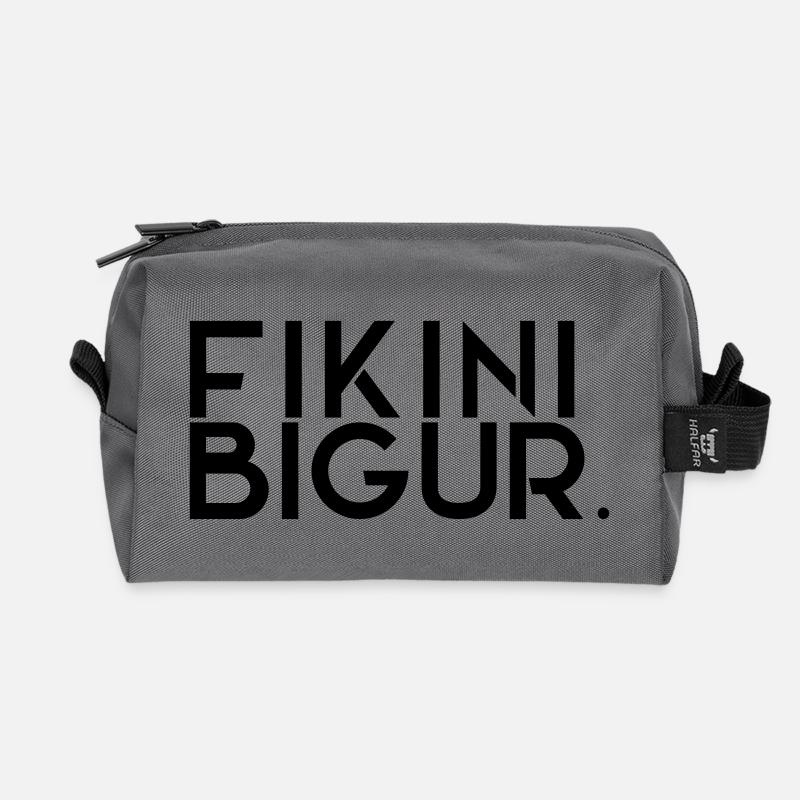 FIKINIBIGUR - Recycelte Kulturtasche - Anthrazit