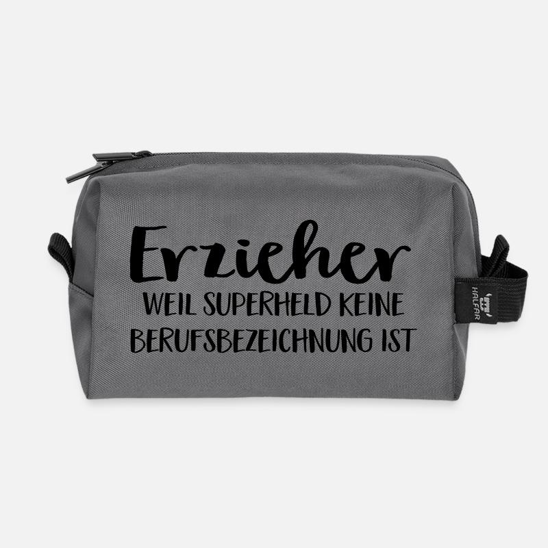 Erzieher - Recycelte Kulturtasche - Anthrazit
