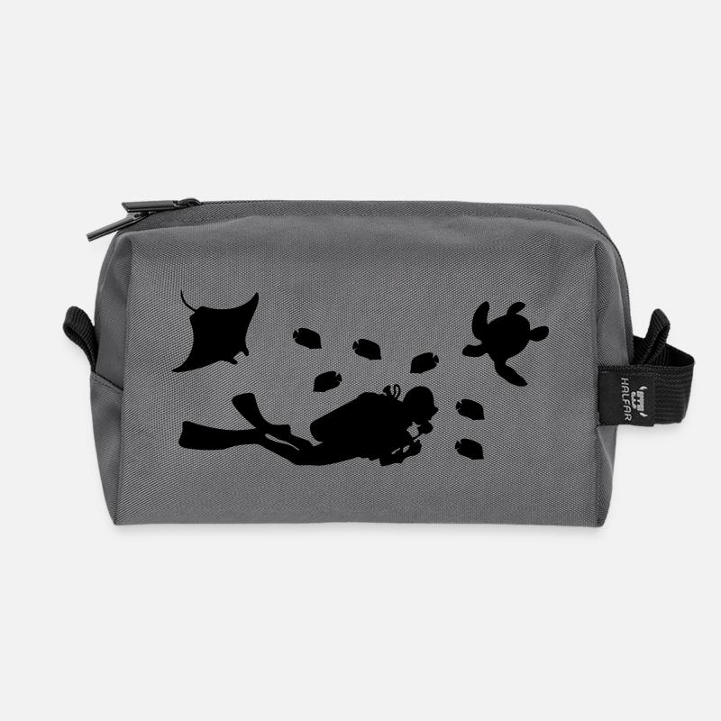 taucher - Recycelte Kulturtasche - Anthrazit