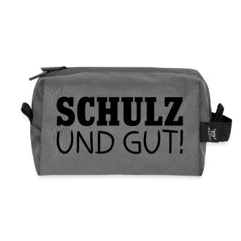 Schulz und gut - Recycelte Kulturtasche - Anthrazit - Vorne