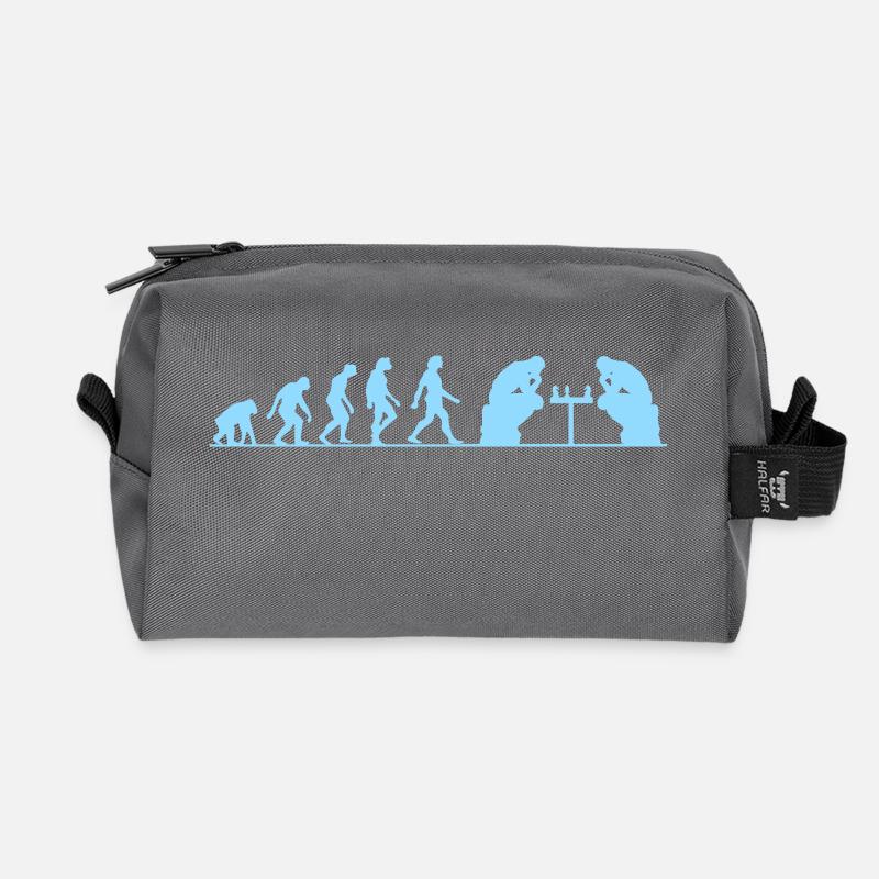 Evolution échec - Trousse de toilette en tissu recyclé - anthracite