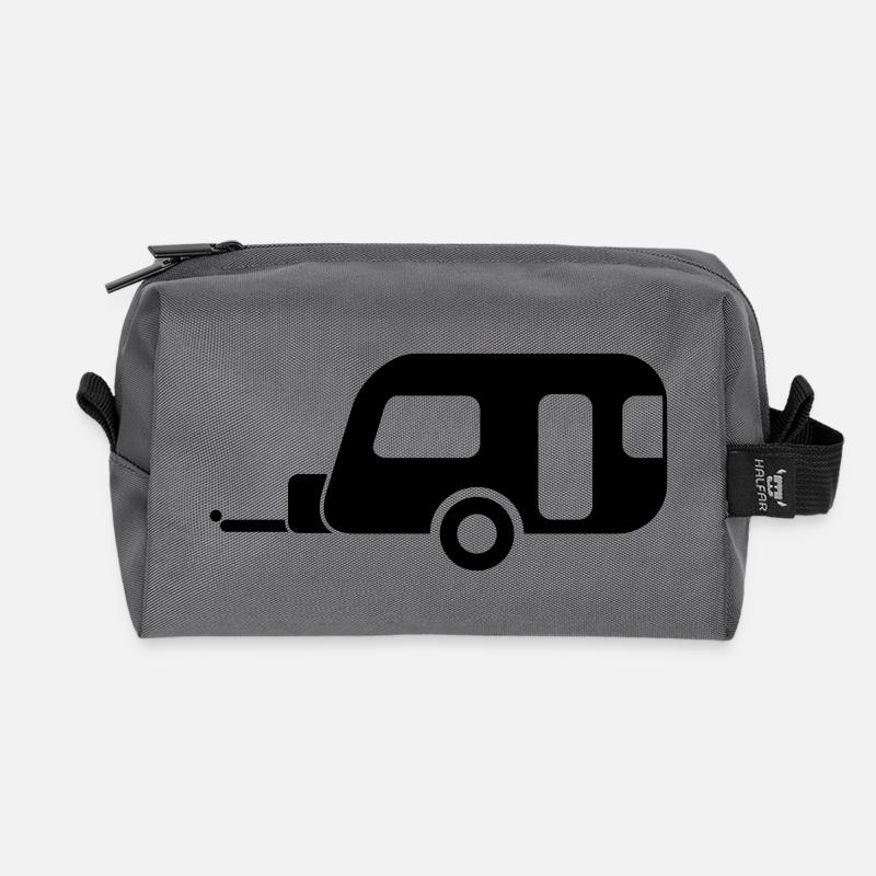 wohnwagen_a - Recycelte Kulturtasche - Anthrazit